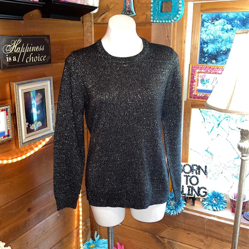 Black & Silver Basic Sweater A Must Closet Staple - image 1